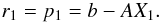 \appendix \setcounter{section}{2} \begin{equation} r_1 = p_1 = b - AX_1. \end{equation}