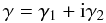 \begin{equation} \label{complex_shear} {\bf \gamma} = \gamma_1 + {\rm i} \gamma_2 \end{equation}