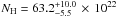 \hbox{$N_{\rm H} = 63.2^{+10.0}_{-5.5}\,\times \,10^{22}$}
