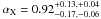 \hbox{$\alpha_{\rm X}=0.92^{+0.13, +0.04}_{-0.17, -0.06}$}