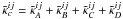 \hbox{$\tilde{\kappa}_{c}^{ij} = \tilde{\kappa}_A^{ij} + \tilde{\kappa}_B^{ij} + \tilde{\kappa}_C^{ij} + \tilde{\kappa}_D^{ij}$}