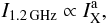 \begin{equation} I_{\rm 1.2\,GHz}\propto I_{\rm X}^{\rm a}, \end{equation}
