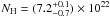 \hbox{$N_{\rm H} = (7.2^{+0.1}_{-0.7}) \times 10^{22}$}