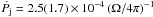 \hbox{$ \dot{P_{\rm j}} = 2.5 (1.7) \times 10^{-4} \, (\Omega/4\pi)^{-1}$}