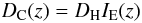\begin{equation} D_{\rm C}(z) = D_{\rm H} I_{\rm E}(z) \label{eq1} \end{equation}