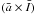 \hbox{$(\bar{a} \times \bar{I})$}