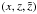\hbox{$(x,z,\tilde{z})$}