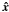 \hbox{$\vec{\hat{x}}$}