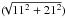\hbox{$(\!\!\sqrt{11^2 + 21^2})$}