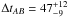 \hbox{$\Delta t_{AB} = 47_{-9}^{+12}$}