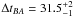 \hbox{$\Delta t_{BA} = 31.5_{-1}^{+2}$}