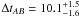 \hbox{$\Delta t_{AB} = 10.1_{-1.6}^{+1.5}$}