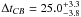 \hbox{$\Delta t_{CB} = 25.0_{-3.8}^{+3.3}$}
