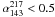\hbox{$\alpha_{143}^{217}<0.5$}