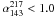 \hbox{$\alpha_{143}^{217}<1.0$}