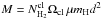 \hbox{$M=N_{\rm{H}_2}^{\rm cl} \Omega_{\rm cl}\, \mu m_{\rm H} d^2$}
