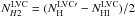 \hbox{$N_{H2}^{\rm LVC} = (N_{\rm H}^{\rm LVC\prime} - N_{\rm HI}^{\rm LVC})/2$}