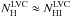 \hbox{$N_{\rm H}^{\rm LVC} \approx N_{\rm HI}^{\rm LVC}$}