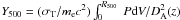 \hbox{$Y_{500}= (\sigma_{\rm T}/m_{\rm e} c^2)\int_0^{R_{500}}\; P {\rm d}V/\Dang^2(z)$}