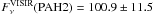 \hbox{$F_\nu^\mathrm{VISIR}(\mathrm{PAH2}) = 100.9 \pm 11.5$}