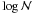 \hbox{$\mathcal{\log N}$}