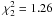 \hbox{$\chi_2^2=1.26$}