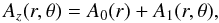 \begin{equation} A_z(r,\theta)=A_0(r)+A_1(r,\theta) , \label{poloidal0} \end{equation}