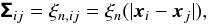\appendix \setcounter{section}{1} \begin{equation} \matrb{\Sigma}_{ij} = \xi_{n,ij} = \xi_n(|\vect{x}_i - \vect{x}_j|), \end{equation}