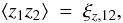 \appendix \setcounter{section}{2} \begin{eqnarray} \label{eq:zero_shifted_log_normal_2p_correlation_of_xi} \EV{z_1 z_2} &=& \xi_{z,12}, \end{eqnarray}