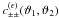 \hbox{$c^{(\epsilon)}_{\pm\pm}(\vartheta_1, \vartheta_2)$}