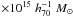 \hbox{$\times 10^{15}\;h_{70}^{-1}\;M_{\odot}$}