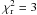 \hbox{$\chi_{\rm r}^2 = 3$}