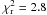 \hbox{$\chi_{\rm r}^2 = 2.8$}