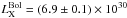 \hbox{${L^{\rm Bol}_{\rm X}=(6.9\pm0.1)\times 10^{30}}$}