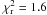 \hbox{$\chi_{\rm r}^2 = 1.6$}