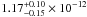 \hbox{$1.17_{-0.15}^{+0.10}\times 10^{-12}$}
