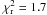 \hbox{${\chi_{\rm r}^2=1.7}$}