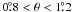 \hbox{$0\fdg8 < \theta < 1\fdg2$}