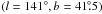 \hbox{$(l=141\degr, b=41\fdg5)$}