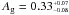 \hbox{$A_{\rm g} = 0.33 ^{_{+0.07}}_{^{-0.08}}$}
