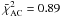 \hbox{$\bar{\chi}^2_{\rm AC}=0.89$}