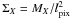 \hbox{$\Sigma_X=M_X/l_{\rm pix}^2$}