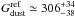 \hbox{$G_{\rm dust}^{\rm ref}\simeq306_{-38}^{+34}$}