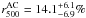 \hbox{$r_{500}^{\rm AC}=14.1_{-6.9}^{+6.1}\%$}