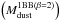\hbox{$\left(M_{\rm dust}^{\rm 1BB(\beta=2)}\right)$}