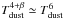 \hbox{$T_{\rm dust}^{4+\beta}\simeq T_{\rm dust}^6$}