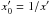 \hbox{$x'_0 = 1/x'$}