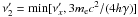 \hbox{$\nu'_2 = \min [ \nu'_x, 3 m_{\rm e} c^2/(4 h \gamma)]$}