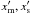\hbox{$x'_{\rm m}, x'_{\rm s}$}