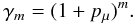 \appendix \setcounter{section}{1} \begin{equation} \gamma_m = (1 + p_{\mu})^m. \end{equation}